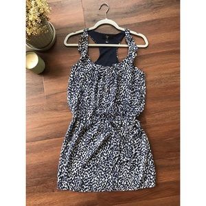 AQUA by Bloomingdales Blue Racerback Dress XS